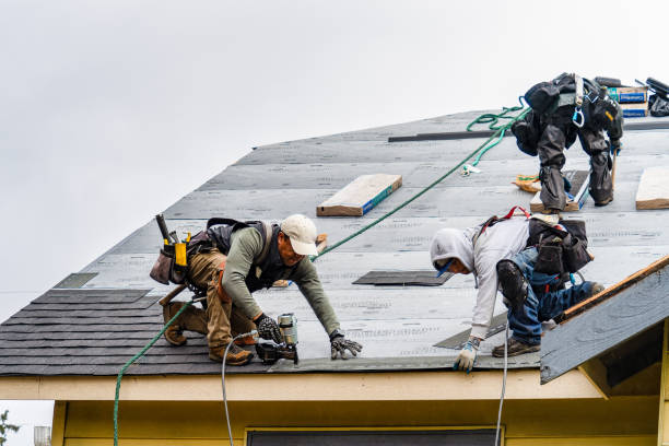 Professional Gutter Installation technician working in Creamery, PA